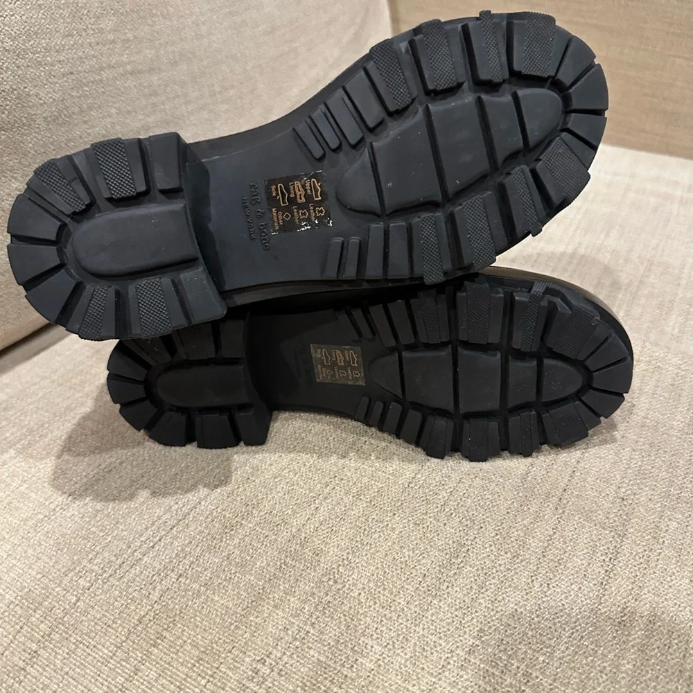 rag & bone Black Shiloh Patent Chelsea Lug Boots 39 - Picture 5 of 7